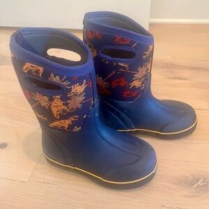 Bogs Kids Blue Floral Boots